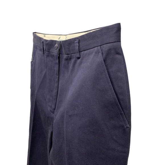 Size 10 Izod Women's Navy Blue Stretch Cotton Chino Pants New Y2K - Picture 4 of 8